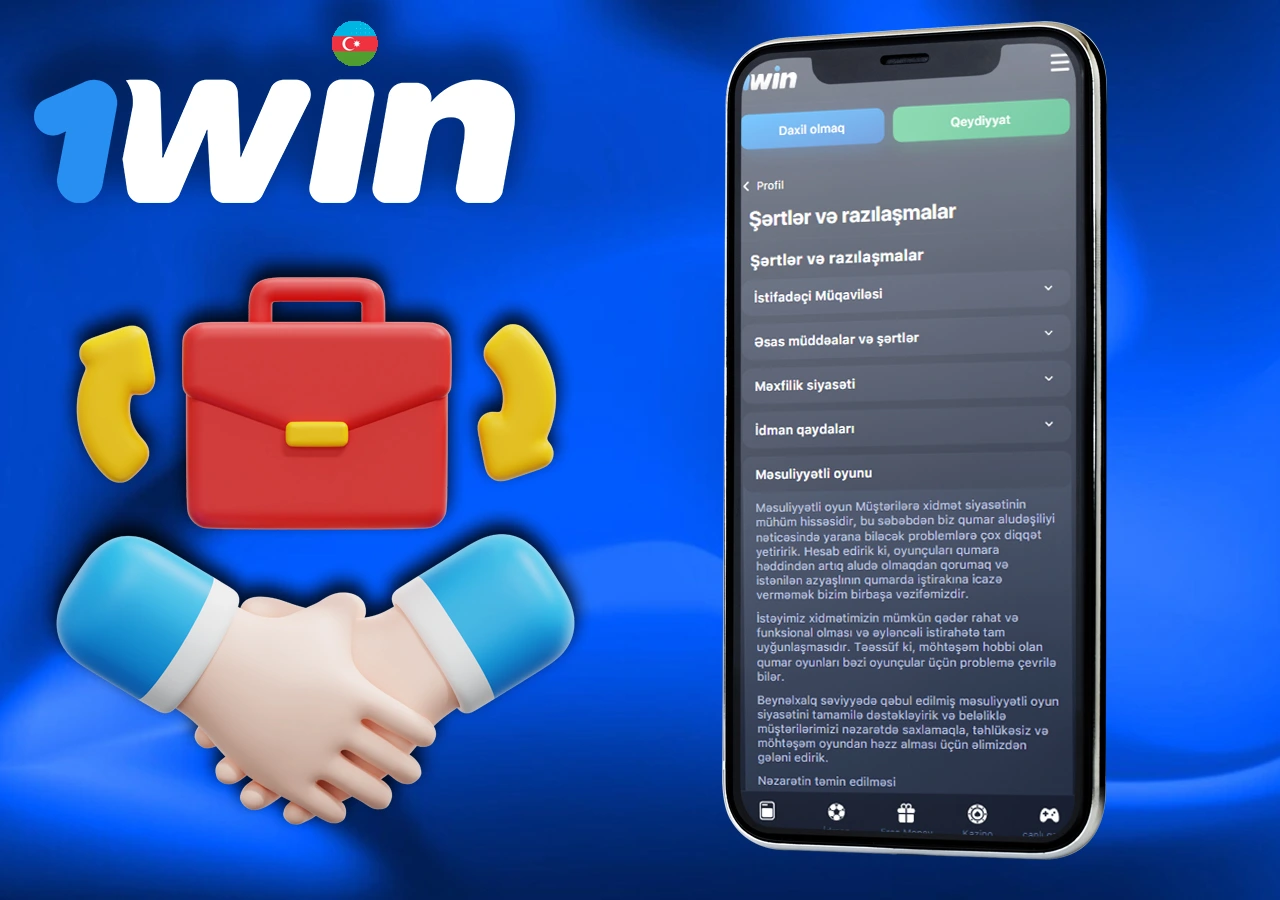 Bukmeykerin oyunçularını dəstəkləmək məsuliyyəti